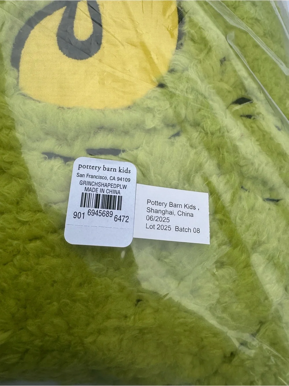Pottery Barn Kids Dr. Seuss The Grinch Christmas Pillow Set of 2 NWT